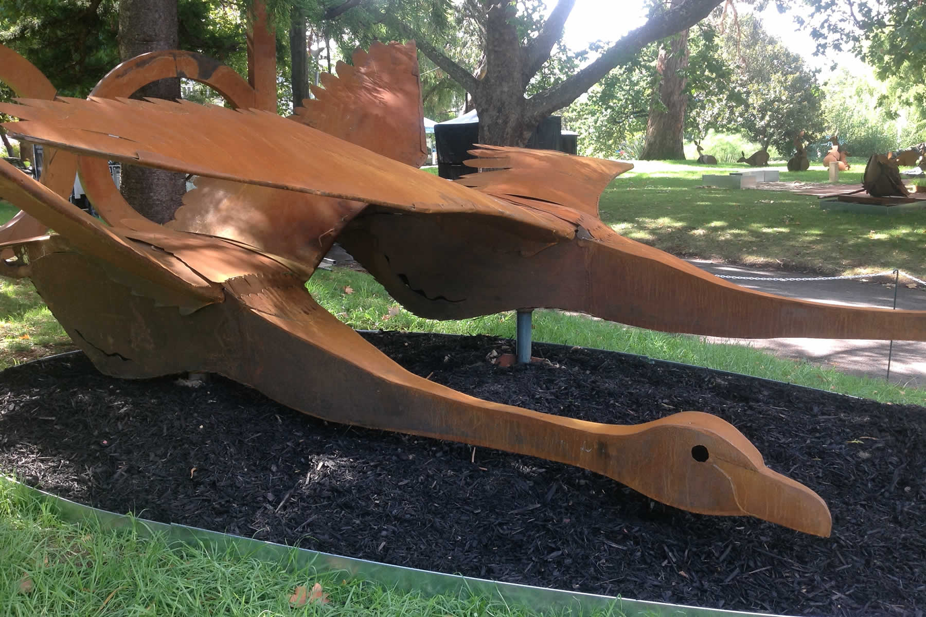 corten steel, 6m wingspans, commissioned by McCloy Group for Maitland, NSW