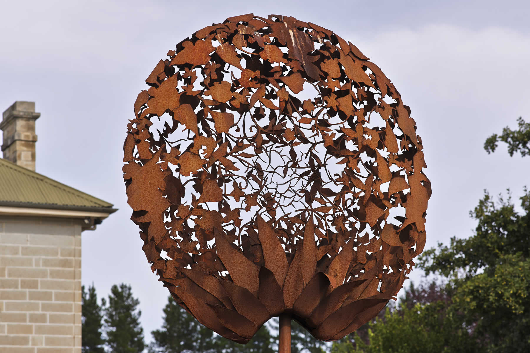 1.8m diameter, corten steel