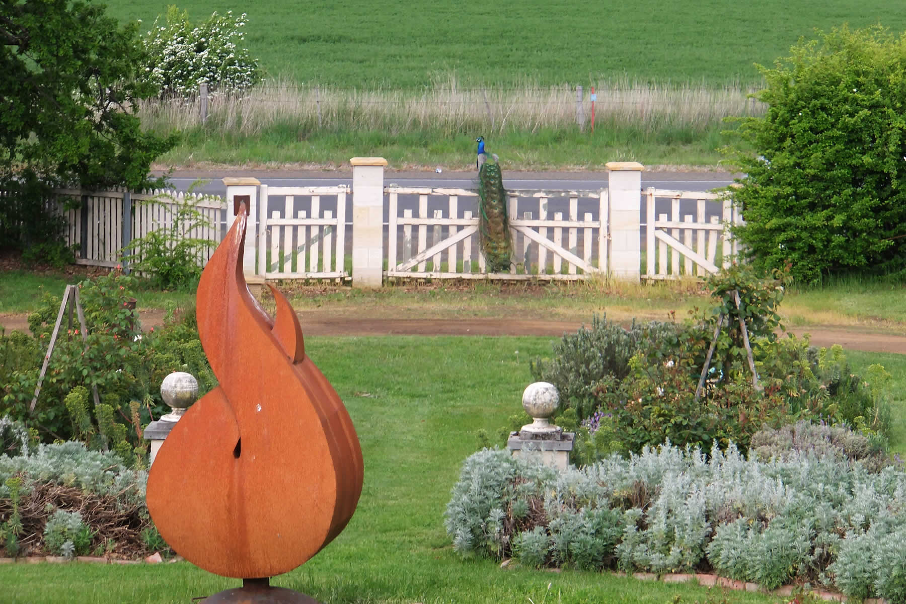 2.8m tall, corten steel