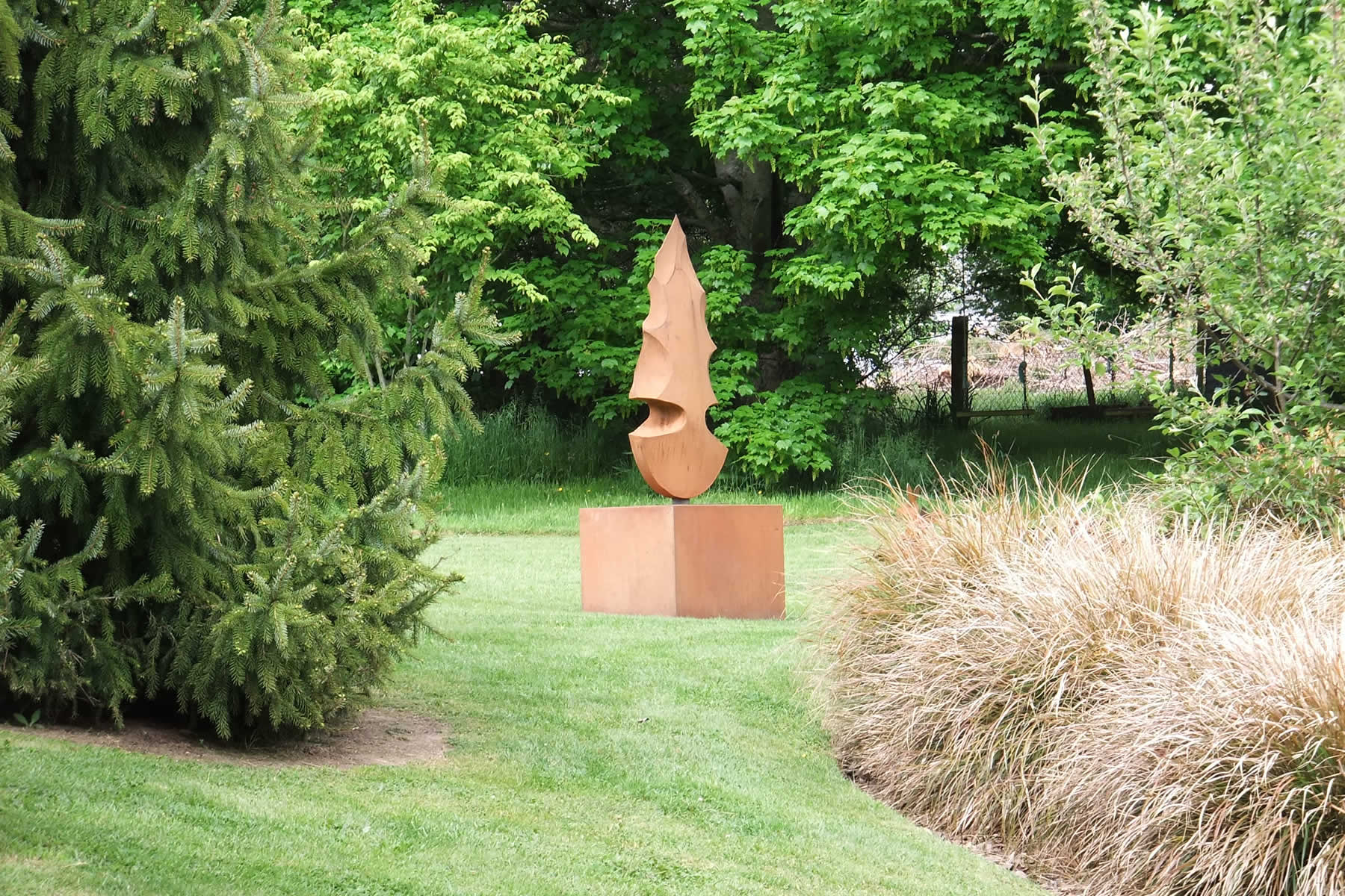 1.6m tall, corten steel