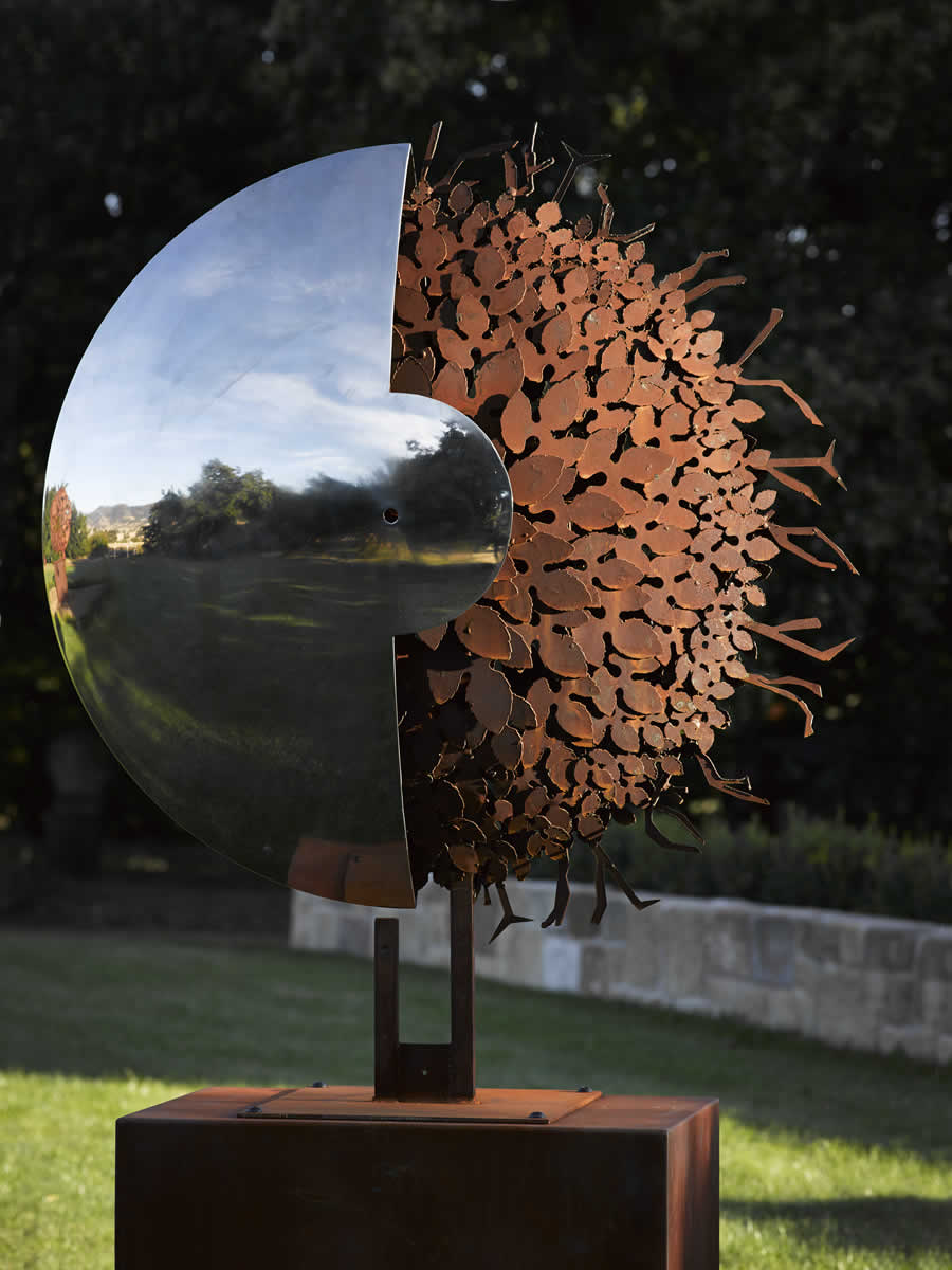 1.3m diameter, corten/stainless steel (side 2)
